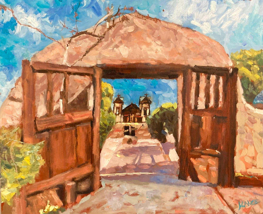 Painting is available for purchase.