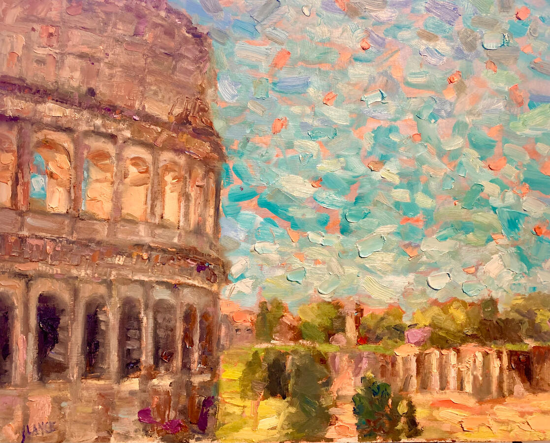 Roman Colosseum — oil on wood panel • 16 x 20 in., $950