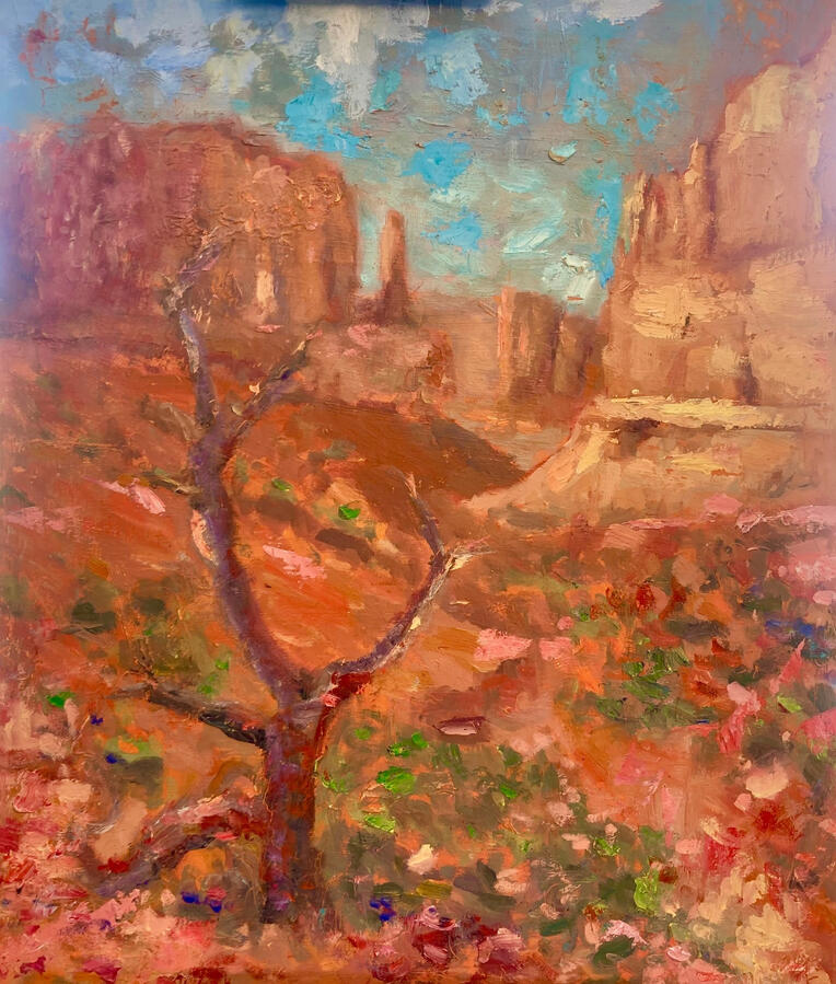 Arches’ Light — Oil on wood panel, 24 x 18 in. $950